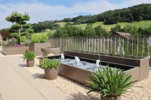 Terrassengestaltung von Egloff Gartendesign in Niederwil