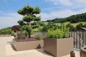 Terrassengestaltung von Egloff Gartendesign in Niederwil